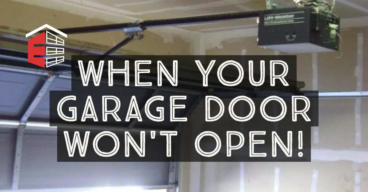 most common reasons why your garage door wont open in Aurora co